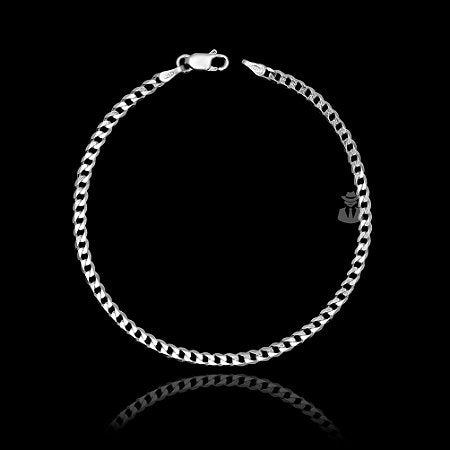 Pulseira gourmet 3mm 1x1 escama de peixe